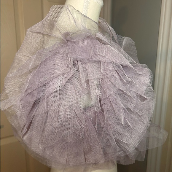 NWT Free People Intimately Oyster Mauve Tulle Crop Top - Picture 4 of 8